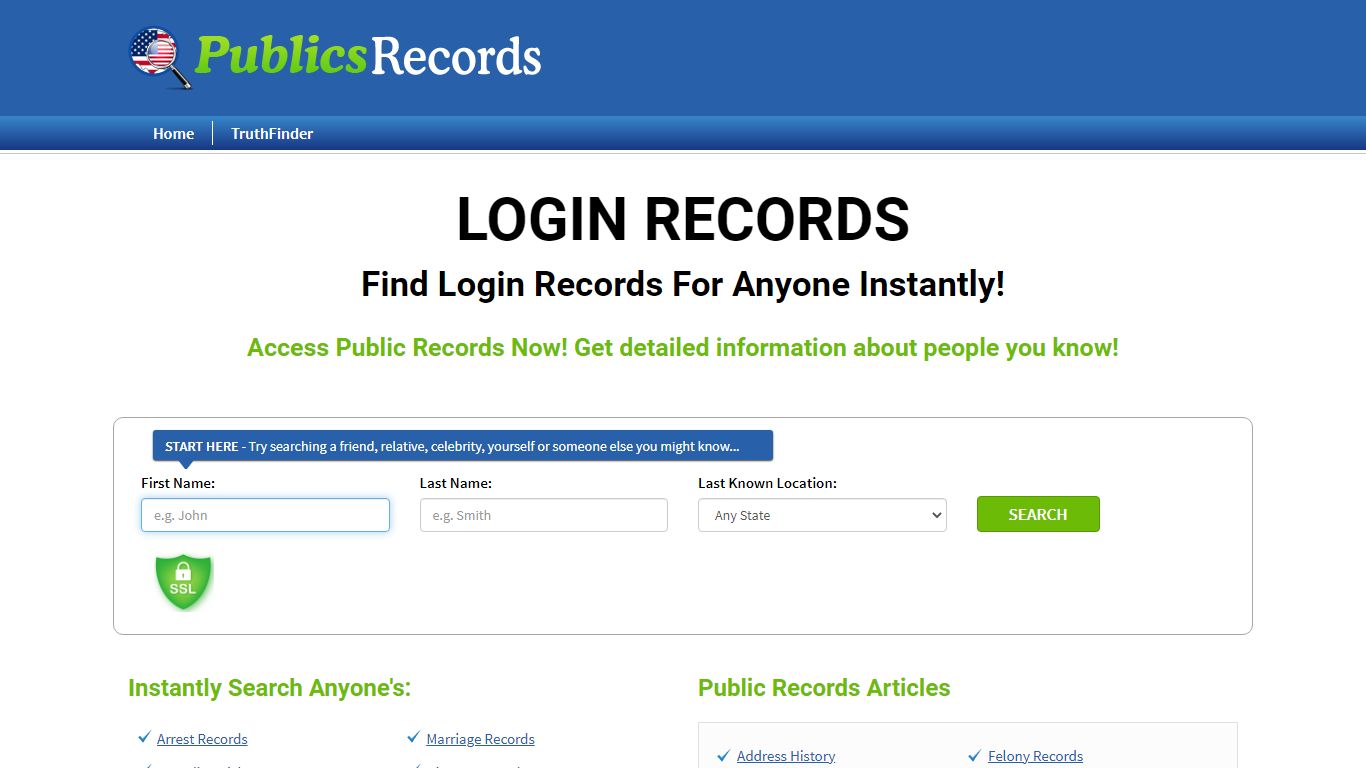 Find Login Records For Anyone Instantly!